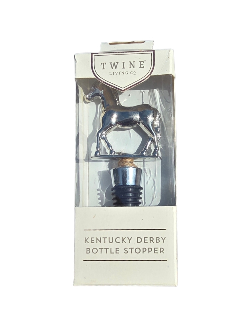 Twine Living Co Silver Horse Kentucky Derby Bottle Stopper